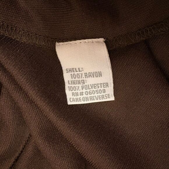 Dressbarn Tank Midi Shift Dress Brown Turquoise Paisley‎ Crochet NEW Sz 16W - Picture 13 of 13